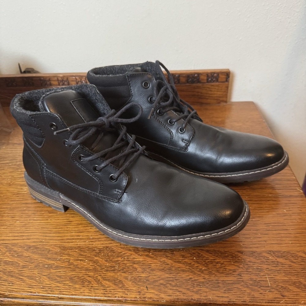 Restoration Men's Parker Lace-Up Boots Size 10M Faux Leather Lined Casual Work